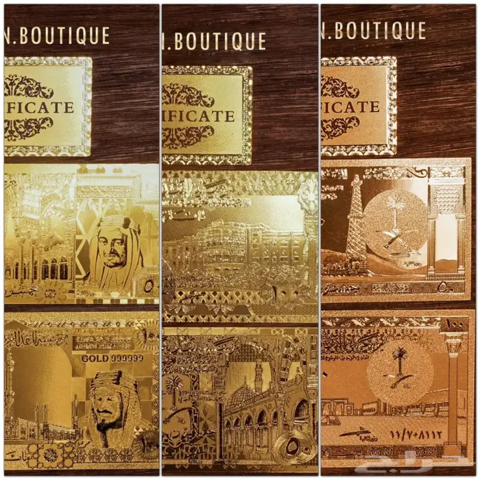  نماذج عملات سعودية مبذهبة ملونة - جديدة 3