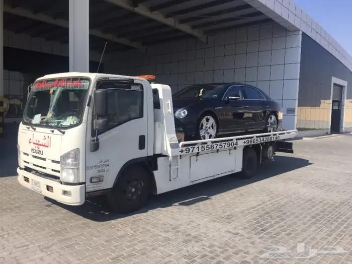 سطحة لنقل السيارات من الامارات للسعودية 1