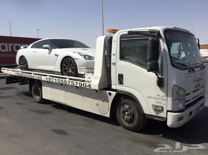 سطحة لنقل السيارات من الامارات للسعودية 9