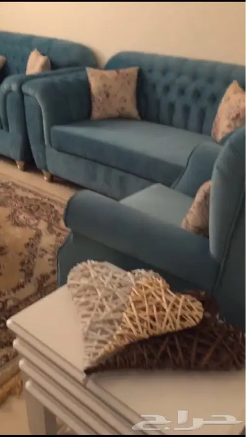 مجلس كنب جديد 5 6 خشب اصلي زان تركي (image 1)