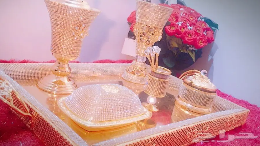 طقم الضيافة الفاخر مرصع بالكريستال حصريااا (image 6)