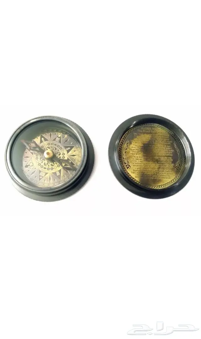 بوصلة نحاس برسومات القراصنه  (image 1)