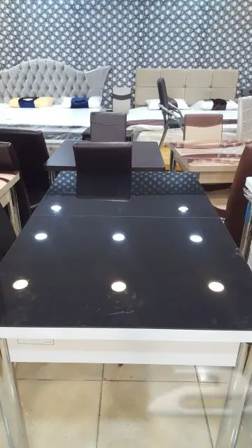 طاولات طعام زجاج وخشب طاولات خدمة (image 54)