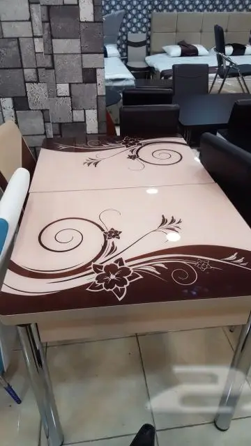 طاولات طعام زجاج وخشب طاولات خدمة (image 53)