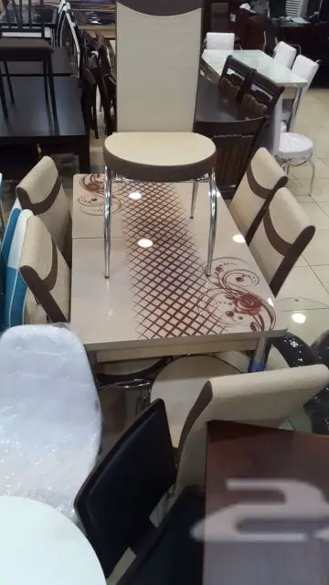 طاولات طعام زجاج وخشب طاولات خدمة (image 56)