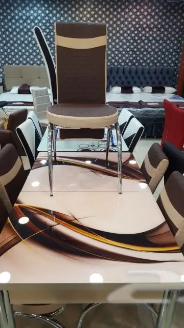 طاولات طعام زجاج وخشب طاولات خدمة (image 55)