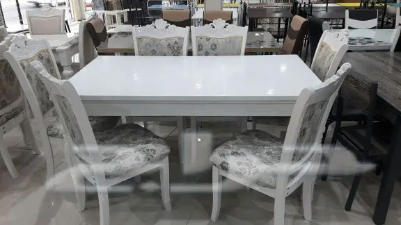 طاولات طعام زجاج وخشب طاولات خدمة (image 7)