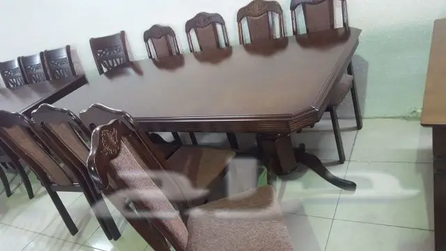 طاولات طعام زجاج وخشب طاولات خدمة (image 23)