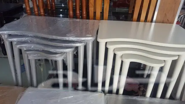 طاولات طعام زجاج وخشب طاولات خدمة (image 104)