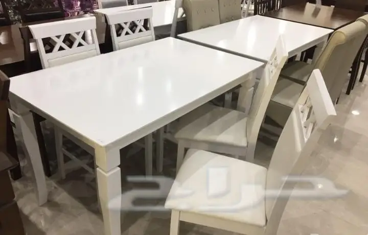 طاولات طعام زجاج وخشب طاولات خدمة (image 3)
