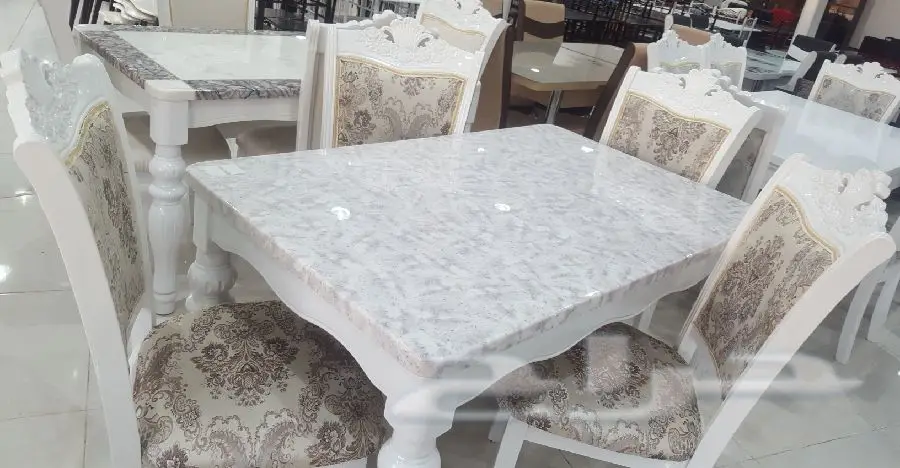 طاولات طعام زجاج وخشب طاولات خدمة (image 8)