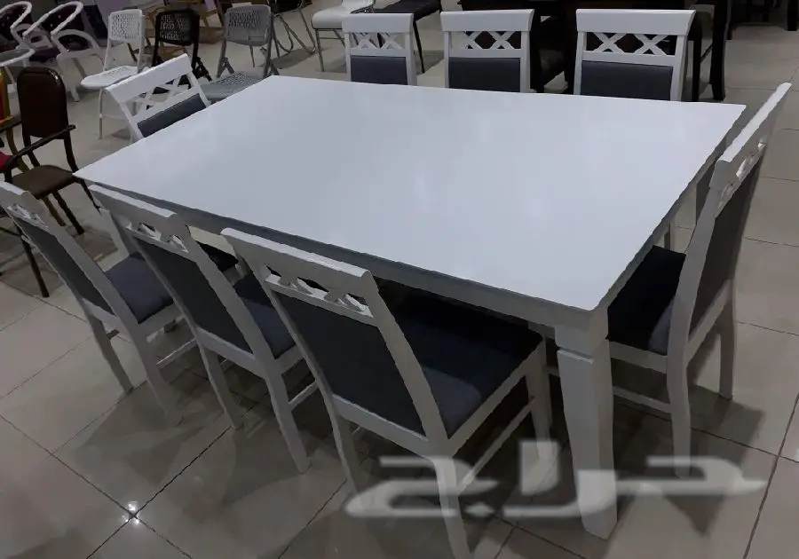 طاولات طعام زجاج وخشب طاولات خدمة (image 1)