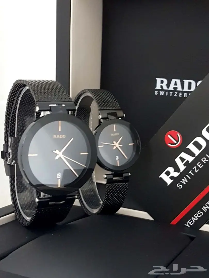  رادو ساعة نسائي وساعة رجالي طقم فخم (image 4)