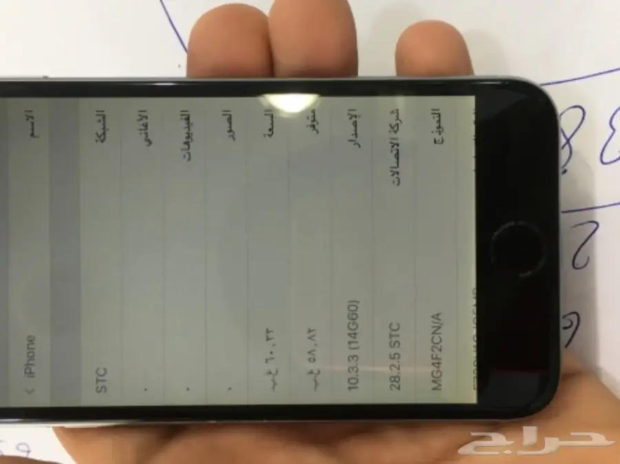 جوال ايفون 6 64 قيقا نظيف لون رمادي  (image 5)