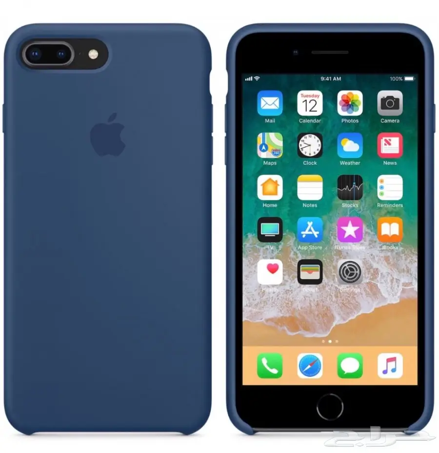 للبيع جراب ايفون بلس لون كحلي اصلي (image 1)