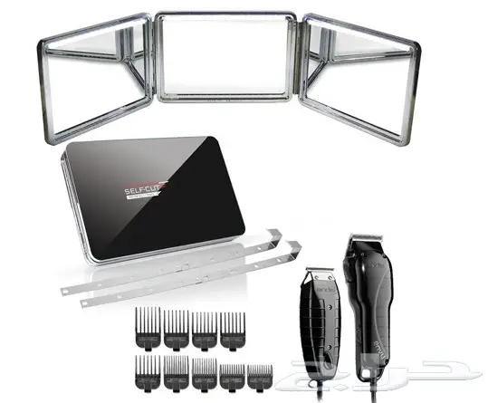 مرايا ومكينة حلاقة منزلية 