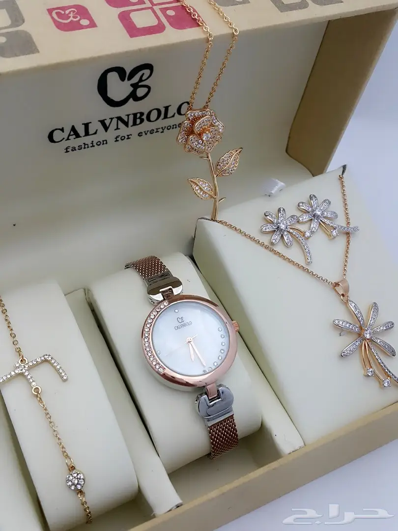 جديد ماركه كالفن بولو طقم نسائي ساعة واكسسوار (image 9)
