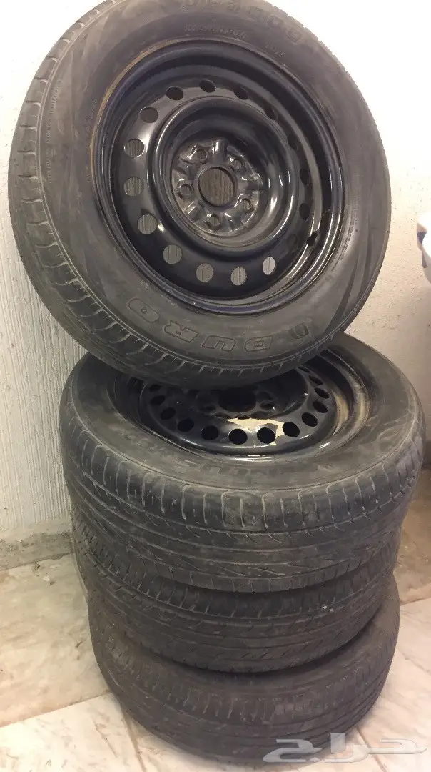 للبيع طقم جنوط حديد 16 انش مع كفرات .. (image 1)