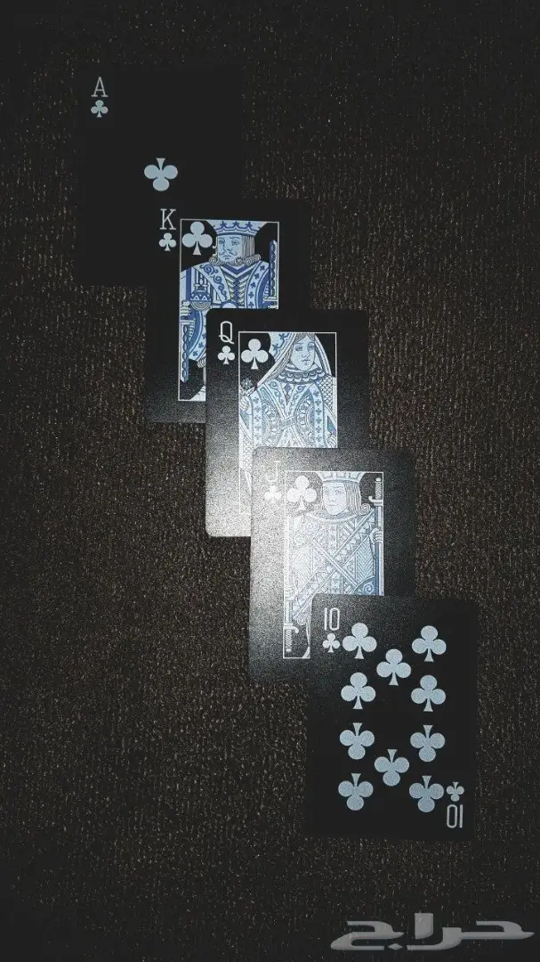 ورق البلوت الذهبي والاسود والفضي. (image 10)