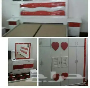 غرف نوم وطني جديده ألوان مختلفه السعر1300ريال (image 7)