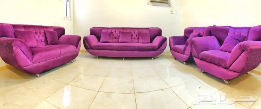 كنب 4 قطع موف - فرصة ذهبية للبيع! (image 3)