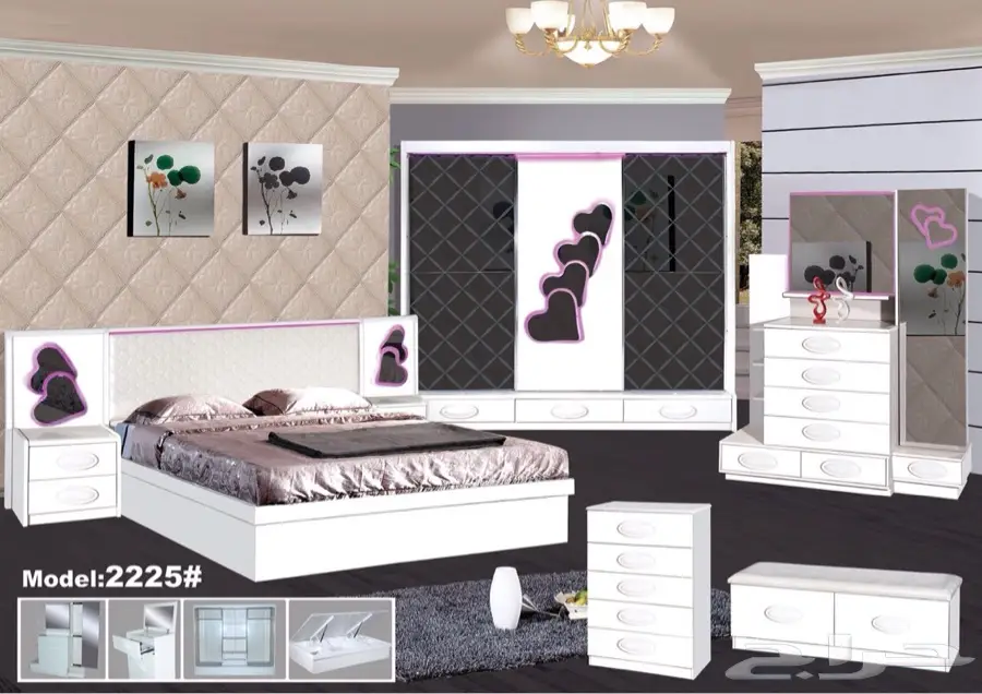 غرف نوم عصرية صيني وتركي تبدأ من 3950 (image 10)