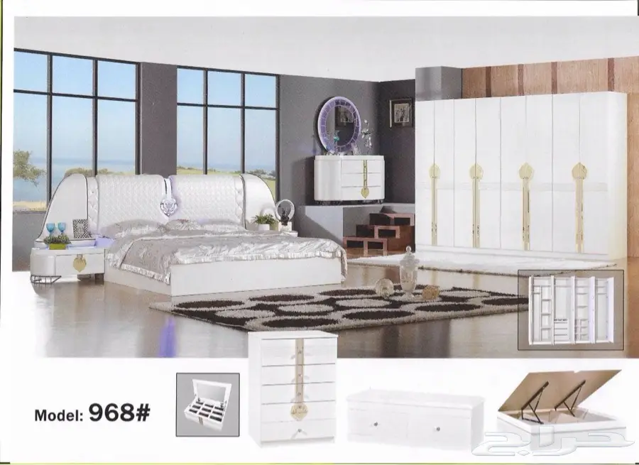 غرف نوم عصرية صيني وتركي تبدأ من 3950 (image 27)