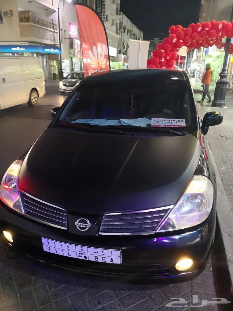 للبيع نيسان تيدا 2008 بودي وكاله فل كامل  (image 2)