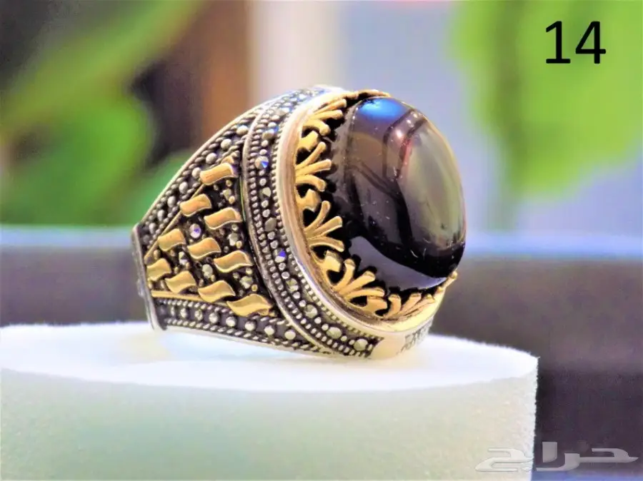 خواتم فضة عيار 925 مع عقيق يمني طبيعي  (image 14)