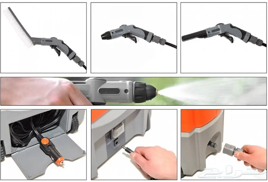 مضخة ماء لغسيل السيارات تحمل ع الكتف وتشحن12v (image 5)