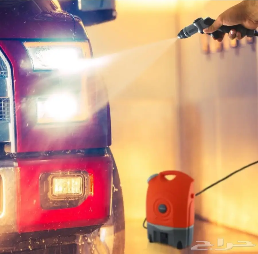 مضخة ماء لغسيل السيارات تحمل ع الكتف وتشحن12v