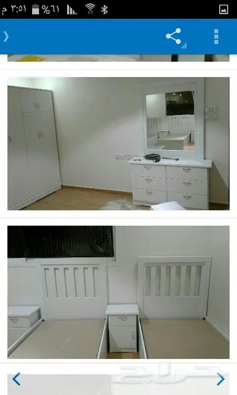 غرف نوم جديدة ألوان مختلفة جاهزه للتركيب  (image 1)