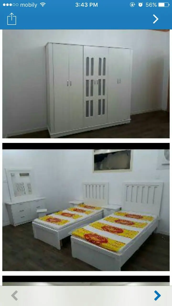 غرف نوم وطني جديد جاهزة للتركيب السعر 1300 (image 5)