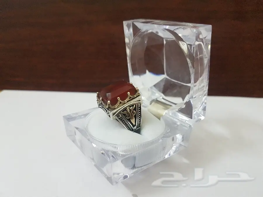 خاتم عقيق يمني رماني نادر وفريد - فرصة لا تُفوّت! (image 4)