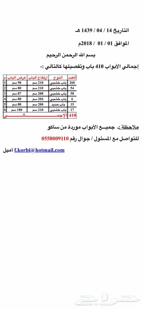 أبواب خشبية وحديد من ساكو 