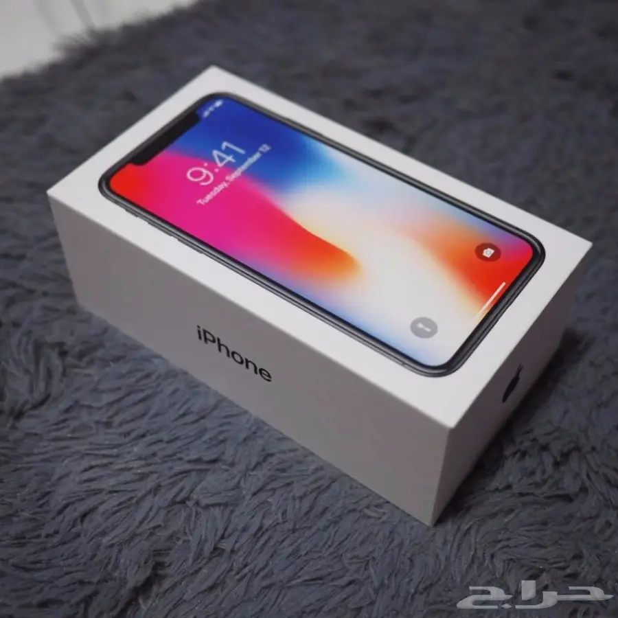 ايفون 256X جديد بالكرتونة و ضمان موبايلي اسود