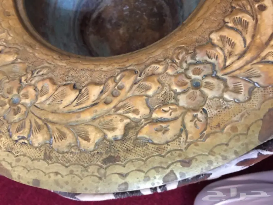 ابريق قديم نحاس صحن تراث (image 11)