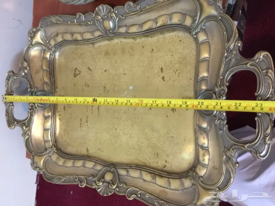 ابريق قديم نحاس صحن تراث (image 12)