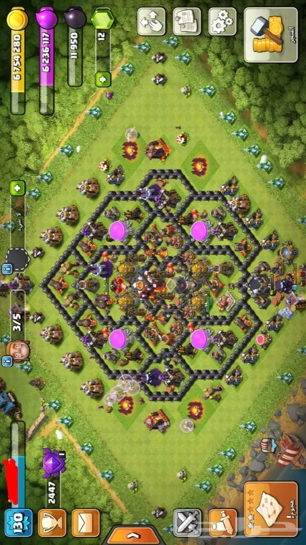 لعبه كلاش اوف كلانس...تاون عشره