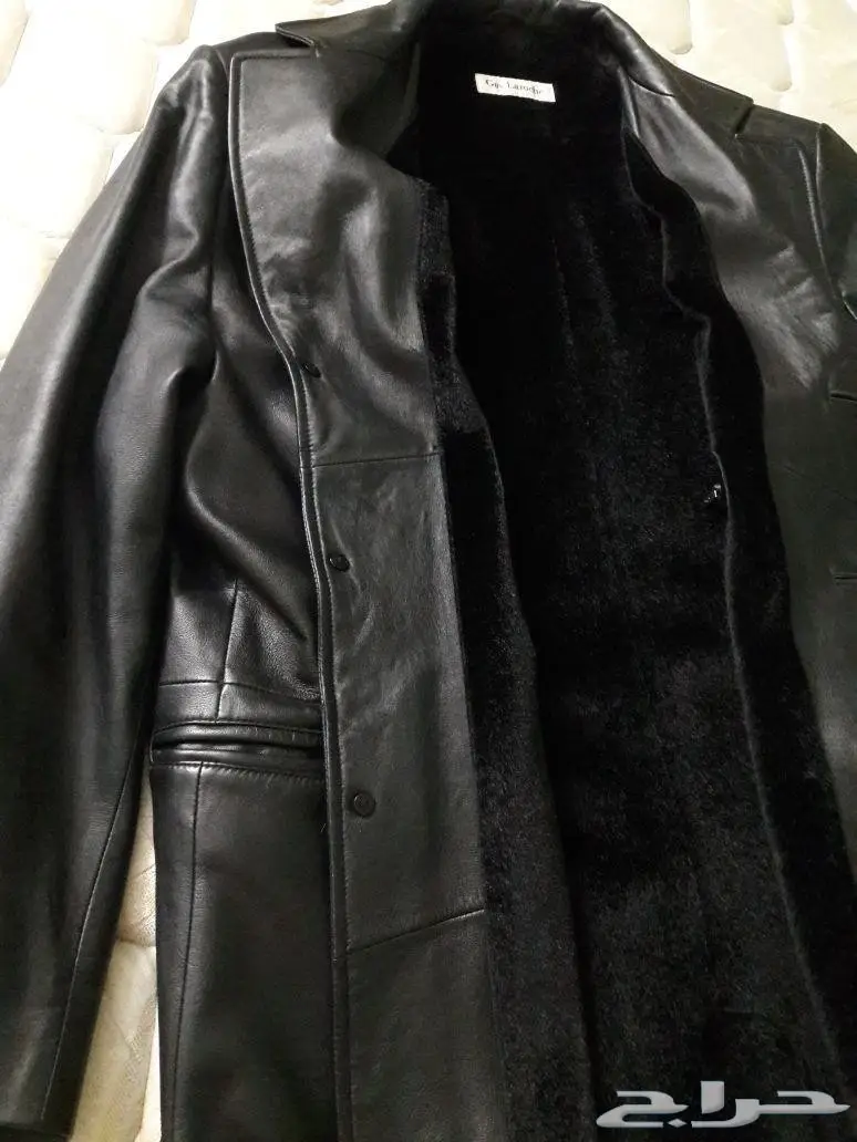 بالطو طويل فرنسي Guy laroche جلد خروف ناب