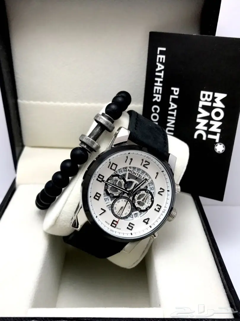 كوبي ون ماركة مونت بلانك ساعةمع سوارة جلدنضيف (image 11)