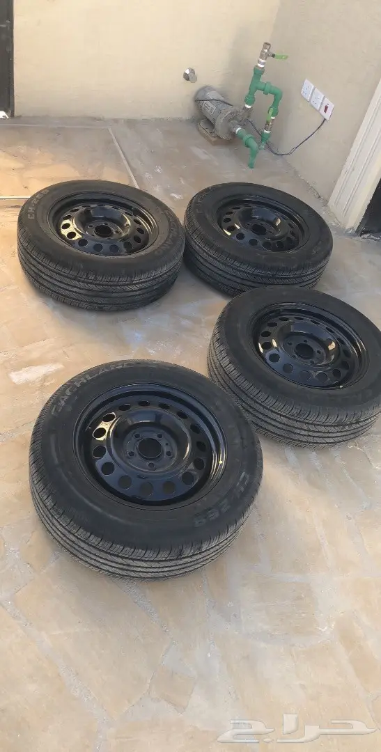 للبيع كفرات مع جنوطها مقاس 16 أخت الجديدة (image 3)