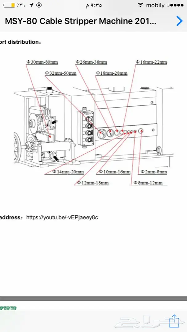 مكينة تقطيع وتقشير كيابل نحاس