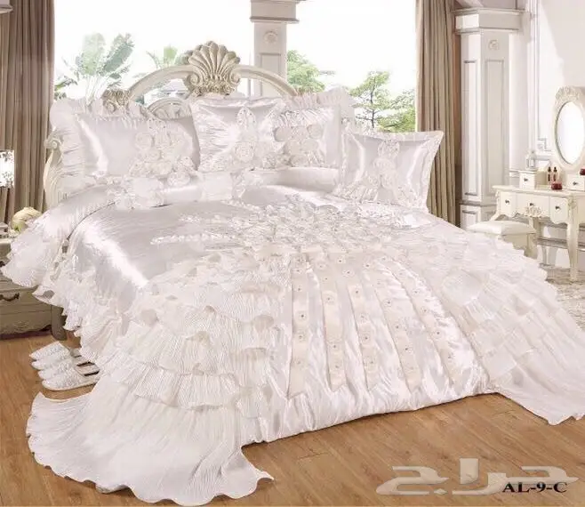 مفارش عرايسي ساتان 11 قطعة روعة مرة ب330 ريال (image 11)