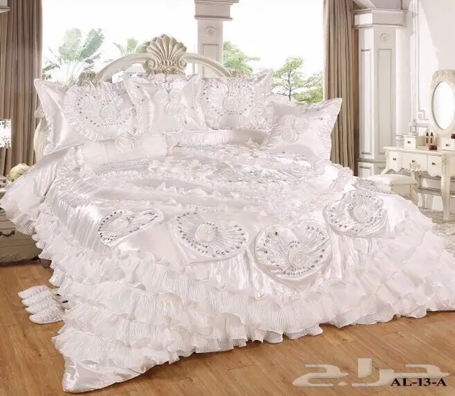 مفارش عرايسي ساتان 11 قطعة روعة مرة ب330 ريال (image 6)