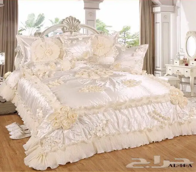 مفارش عرايسي ساتان 11 قطعة روعة مرة ب330 ريال (image 2)