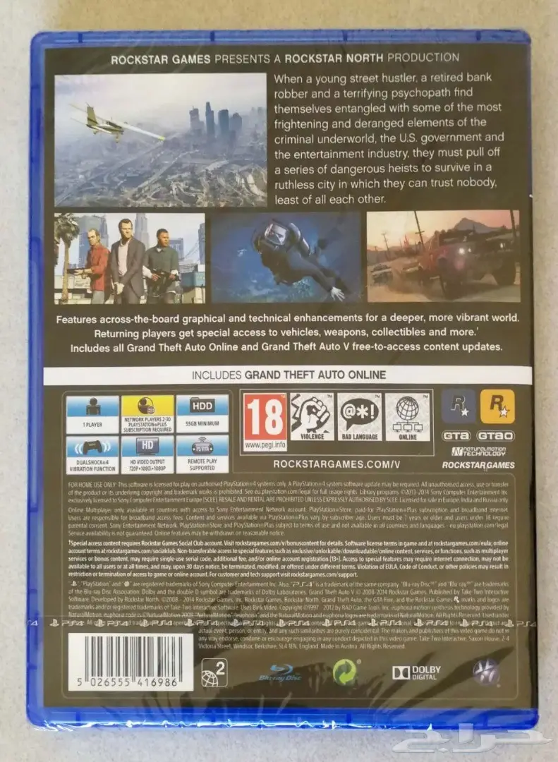 Grand Theft Auto 5 ps4 جراند 5 سوني4 (image 1)