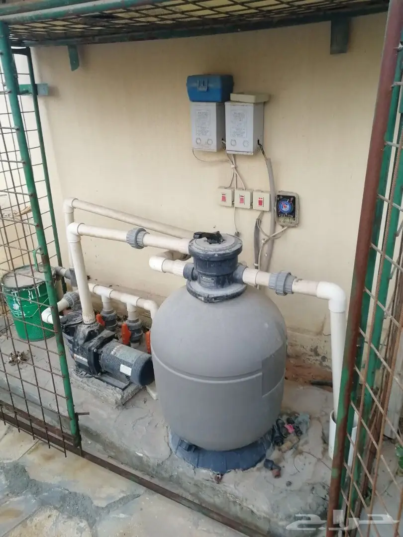 مسبح فايبرقلاس مع الفلتر 