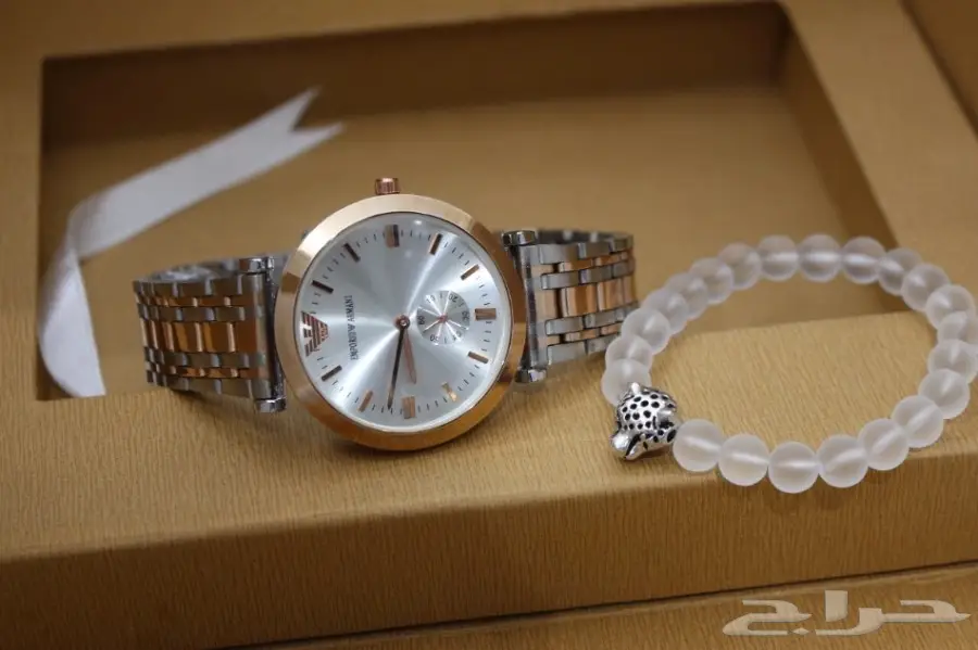 ساعات رجالية وسبحه  ارماني ب115 ريال 