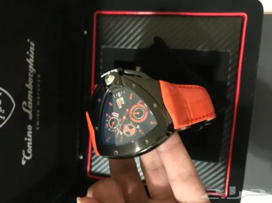 ساعة لامبرقيني جديدة ( أحمر )  (image 5)